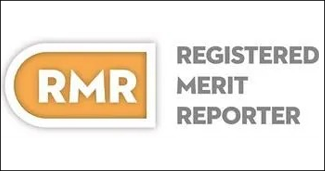 RMR Registered Merit Reporter logo.