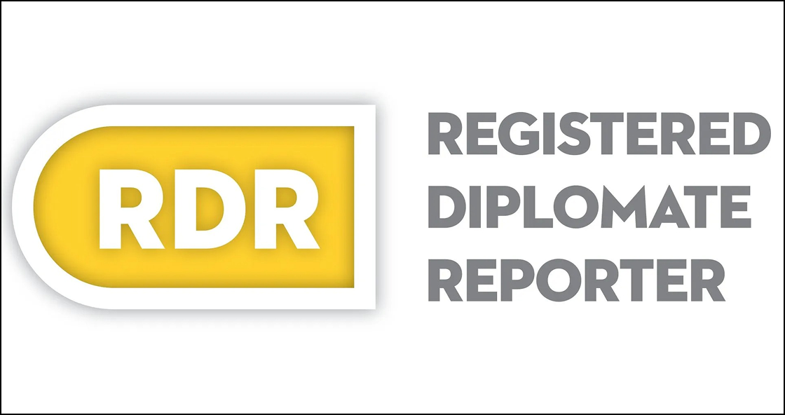 RDR Registered Diplomate Reporter logo.